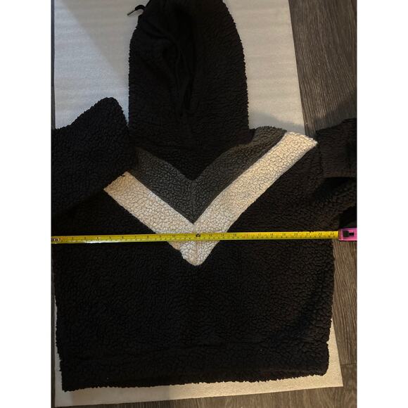 Rewash Chevron Print Pullover Drawstring Hoodie XL Cozycore Boho Comfy Winter - Picture 5 of 8